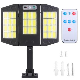 Solar Wall Light Outdoor 33 COB Beads PIR Motion Sensor Remote Control Wireless Lamps IP45 Waterproof Lighting for Garage Front Door Garden Pathway