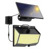 Solar Powered Wall Lights Motion Sensor Outdoor Lamps with Separate Solar Panel 3 Modes 468Pcs Beads