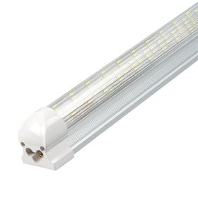 LED Linkable Integrated Tube Light Yonah Series | 8ft | 60Watt | 8400Lumens | 6500K | Striped Lens | Pack of 4