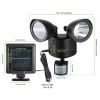 Solar Lights 22LEDs Outdoor Security Lights Motion Sensor IP44 Water-Resistant 360Degree Rotatable Dual Heads