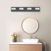 LED Modern Black 4-Light Vanity Lights Fixtures Over Mirror Bath Wall Lighting