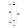 Black Pendant Lighting for Kitchen Island Modern Glass Shade Pendant Light