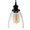 Black Pendant Lighting for Kitchen Island Modern Glass Shade Pendant Light