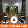 Black Pendant Lighting for Kitchen Island Modern Glass Shade Pendant Light