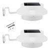 2Pcs Solar Powered Gutter Lights Outdoor IP65 Waterproof Dusk to Dawn Sensor Security Lamps