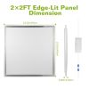 48W 2×2FT LED Panel Light 3200LM 7500K Ceiling Lighting 150W Equivalent LED Troffer Recessed Edge-Lit