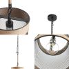 Orion Natural Rope and Metal Mesh Cylinder Pendant