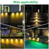 4pcs Solar LED Deck Light Outdoor Garden Lighting Patio Railing Path Lamp