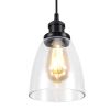 Black Pendant Lighting for Kitchen Island Modern Glass Shade Pendant Light