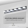 LED Modern Black 6-Light Vanity Lights Fixtures Over Mirror Bath Wall Lighting