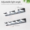 LED Modern Black 5-Light Vanity Lights Fixtures Over Mirror Bath Wall Lighting