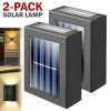 2-Pack LED Solar Street Light Sensor Outdoor Garden Yard Fence Wall Lamp Pathway