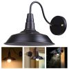 10" Wall mounted light features classic black dome lampshade and vintage gooseneck hanging rod for bringing industrial style for home and commercial