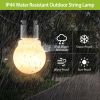 Plug-in Globe String Light Warm White Fairy Light Bulbs Outdoor Water Resistant