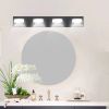 LED Modern Black 4-Light Vanity Lights Fixtures Over Mirror Bath Wall Lighting