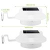 2Pcs Solar Powered Gutter Lights Outdoor IP65 Waterproof Dusk to Dawn Sensor Security Lamps