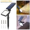 48 LEDs Solar Spotlight Outdoor Light Sensor Wall Lawn Garden Lamp Waterproof SOS Flash