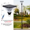 Landscape Solar Post Light, Outdoor Patio Solar Lamp with Remote Control, LED Light Decor for Garden Deck Street, Weatherproof