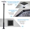 Landscape Solar Post Light, Outdoor Patio Solar Lamp with Remote Control, LED Light Decor for Garden Deck Street, Weatherproof