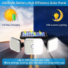 112LED Solar Lights Outdoor, 3 Adjustable Heads, 270°Wide Angle, IP65 Waterproof, Black, 1Pack