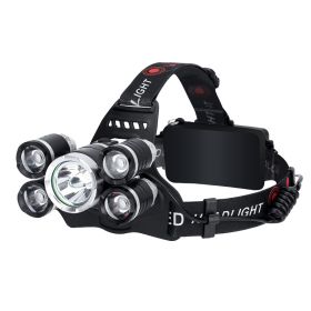 Strong Light 5LED Headlight (Option: Black-AU)