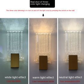 Modern Simple And Light Luxury Crystal Wall Lamp (Option: Small Three Colors)