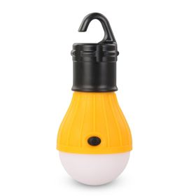 Portable Hanging Hook 3LED Camping Tent Light Outdoor Fishing Lantern Lamp Torch R06 (Color: yellow)