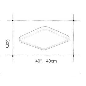 Room Master Bedroom Light Nordic Study Light Modern Simple Led Ceiling Light (Option: Square 40cm-Stepless dimming)