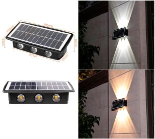 Solar Outdoor Wall Lights Waterproofing (Option: 6LED whitelight X warmlight)