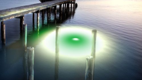 Mega-Watt Iris Underwater LED Lighting System (Color: Green/White)