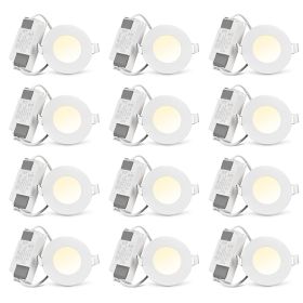 3W Ceiling Light 12 Packs (Warehouse: US)