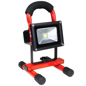 Rechargeable LED Flood Light With Red H Stand (Color: Red)