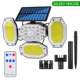 Upgraded Solar Motion Sensor Light Security Lamp Garden Outdoor Waterproof (Color: as Pic)