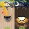 4Pcs Solar Fence Lights Outdoor Dusk To Dawn Sensor Decorative Deck Lamps IP65 Waterproof