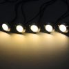 10pcs Warm White LED Deck Lights Set with Transformer & Wire