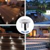 10pcs Cool White LED Deck Lights Set with Transformer & Wire