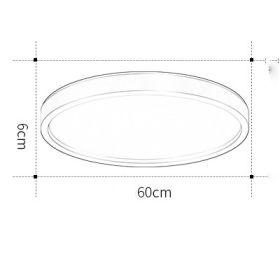 Room Master Bedroom Light Nordic Study Light Modern Simple Led Ceiling Light (Option: Diameter 60cm-Stepless dimming)